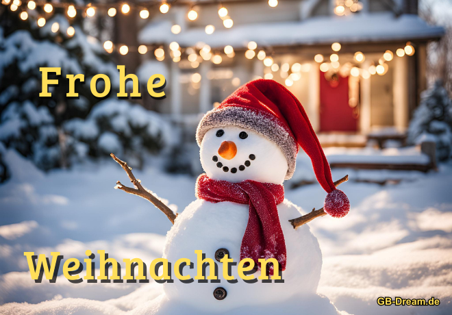 Frohe Weihnachten Schneemann